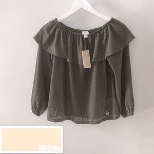 NWT MICHAEL Michael Kors Off-Shoulder Stretchy Top Fits Sz XS-S